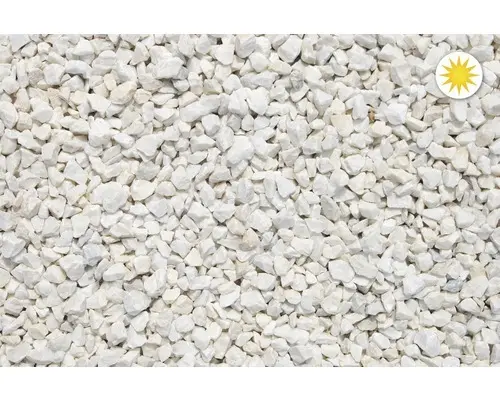 Marmorsplitt 8-12 mm 25 kg matt-weiß