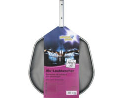 Profi-Oberflächen-Laubkescher Planet Pool Edelstahl silber-schwarz