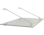 Hornbach ARON Vordach Trasparo 150x90 cm VSG transparent
