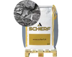 Marmorbruch 25-50 mm 1000 kg Bigbag schwarz-weiß