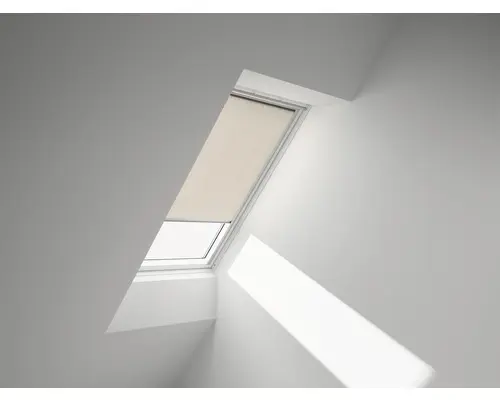 VELUX Sichtschutzrollo sand uni manuell Rahmen aluminium RFL MK08 4155S