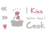 Hornbach Wandsticker I kiss better than I cook 50x70 cm