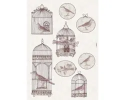 Wandtattoo Bird Cage 50x70 cm