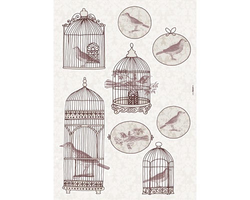 Wandtattoo Bird Cage 50x70 cm