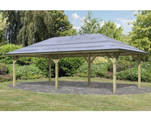 Einzelcarport Karibu Kerben 3 778x431 cm kesseldruckimprägniert