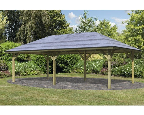 Einzelcarport Karibu Kerben 2 592x338 cm kesseldruckimprägniert