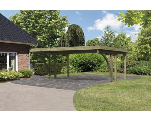 Doppelcarport Karibu Caan 1 Variante C 598x480 cm kesseldruckimprägniert