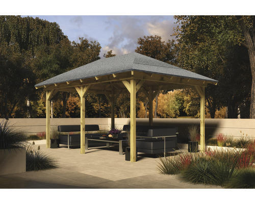 Pavillon Karibu Eco Taura 289 x 429 cm kesseldruckimprägniert