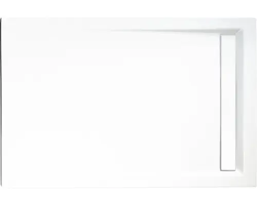 Extraflaches Rechteck-Duschwannen-Set mit Rinne Schulte D202057 100x100x2,5 cm weiß