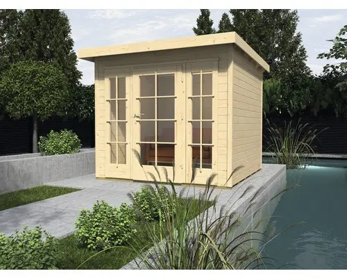 Gartenhaus weka Panorama 172 Gr.2 mit Fußboden 295 x 299 cm natur