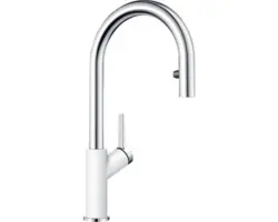 Küchenarmatur Blanco Carena-S Vario 521368 mit Handbrause weiß/chrom
