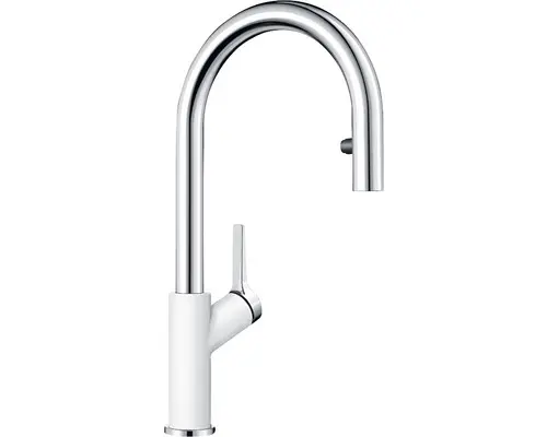 Küchenarmatur Blanco Carena-S Vario 521368 mit Handbrause weiß/chrom