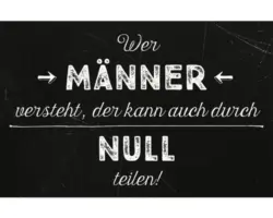 Dekomagnet Durch Null Teilen 5,5x8,5 cm