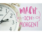 Hornbach Dekomagnet Mach Ich Morgen pink 5,5x8,5 cm