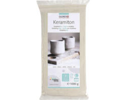 Modelliermasse Ton Keramiton 1 kg weiß