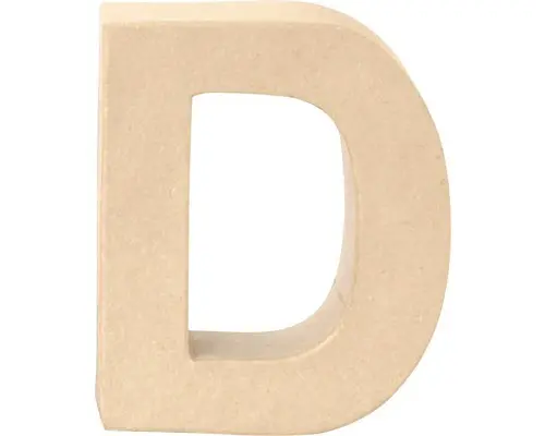 Buchstabe D Pappe 17,5x5,5 cm