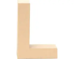 Buchstabe L Pappe 17,5x5,5 cm