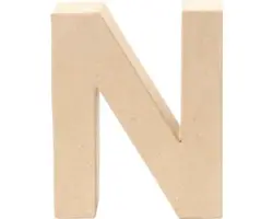 Buchstabe N Pappe 17,5x5,5 cm