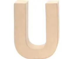 Buchstabe U Pappe 17,5x5,5 cm