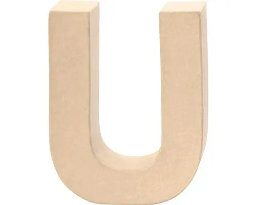 Buchstabe U Pappe 17,5x5,5 cm