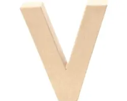 Buchstabe V Pappe 17,5x5,5 cm