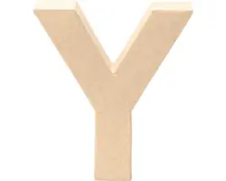 Buchstabe Y Pappe 17,5x5,5 cm