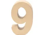 Hornbach Zahl 9 Pappe 17,5x5,5 cm