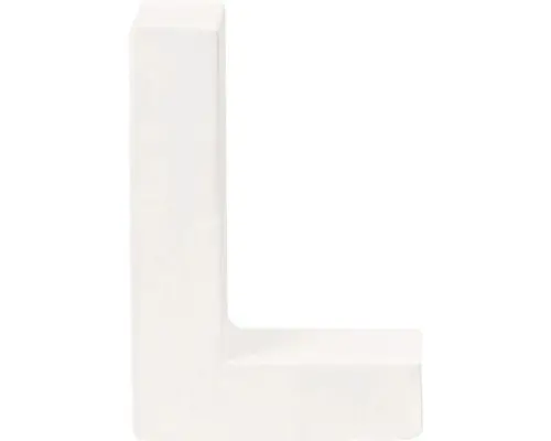 Buchstabe L Pappe 10x3,5 cm weiß