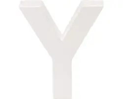 Buchstabe Y Pappe 10x3,5 cm weiß