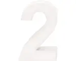 Hornbach Zahl 2 Pappe 10x3,5 cm weiß