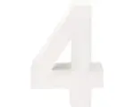 Hornbach Zahl 4 Pappe 10x3,5 cm weiß