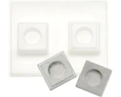 Gießform Relief Teelichthalter 7x7 cm