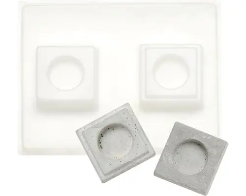Gießform Relief Teelichthalter 7x7 cm