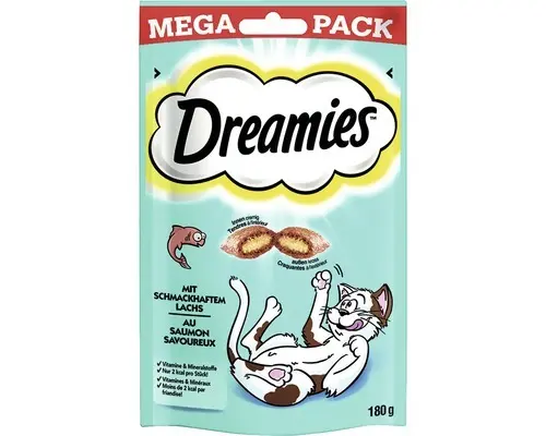 Katzensnack WHISKAS Dreamies mit Lachs 180g
