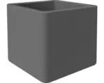 Hornbach Pflanztopf elho Pure Soft Brick Kunststoff 50x50x49 cm anthrazit inkl. Rollen