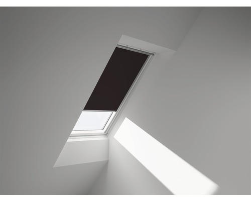 VELUX Verdunkelungsrollo uni dunkelbraun manuell Rahmen aluminium DKL P04 4559S