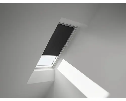 VELUX Sichtschutzrollo schwarz uni manuell Rahmen aluminium RFL MK08 4069S