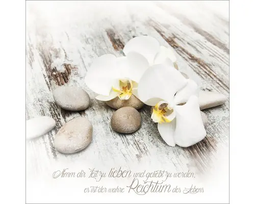 Glasbild Liebe & Reichtum 20x20 cm GLA1190