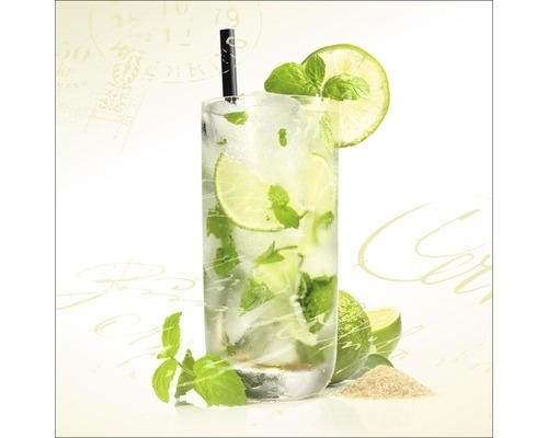 Glasbild Mojito 20x20 cm GLA697