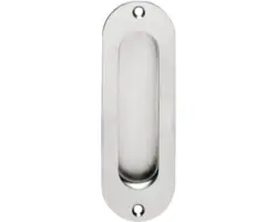 Griffmuschel oval Edelstahl gebürstet/matt LxBxH 120/40-27/14 mm