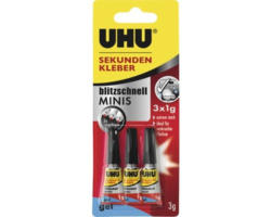 Sekundenkleber UHU Minis 3 x 1 g lose Gel