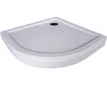 Hornbach Viertelkries-Duschwanne Sanotechnik Bora 80x80x16 cm weiß halbrund inkl. Frontschürze, Füße und Siphon