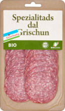 Denner Salame bio Grischuna , en tranches, Suisse, 100 g - au 04.03.2024