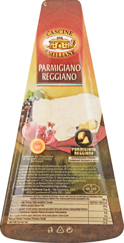 Parmigiano Reggiano DOP Cascine Emiliane, 200 g