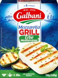 Galbani Mozzarella Grillkäse Mediterrane Kräuter, 2 x 80 g