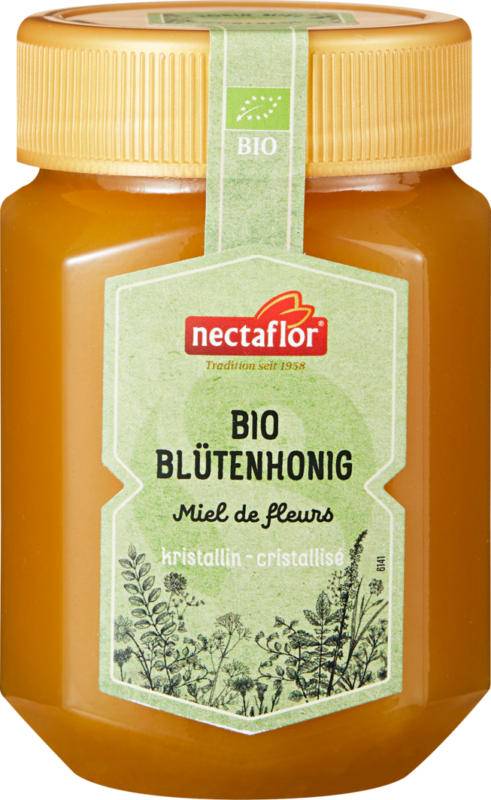 Miele di fiori bio Nectaflor, cristallino, 250 g