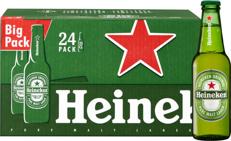 Birra Premium Heineken, 24 x 25 cl