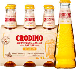 Crodino Biondo Aperitif, ohne Alkohol, 6 x 17,5 cl