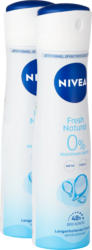 Déodorant spray Fresh Natural Nivea, 2 x 150 ml