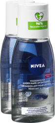 Démaquillant pour les yeux Nivea, pour maquillage résistant à l’eau, 2 x 125 ml